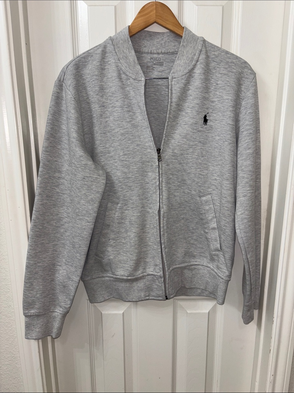 Polo by Ralph Lauren Light Heather Gray Zip-Up Jacket - Picture 5 of 6